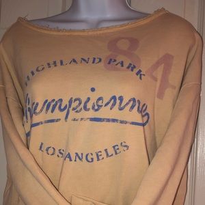 Ladies Anthropologie raw edge sweatshirt size S